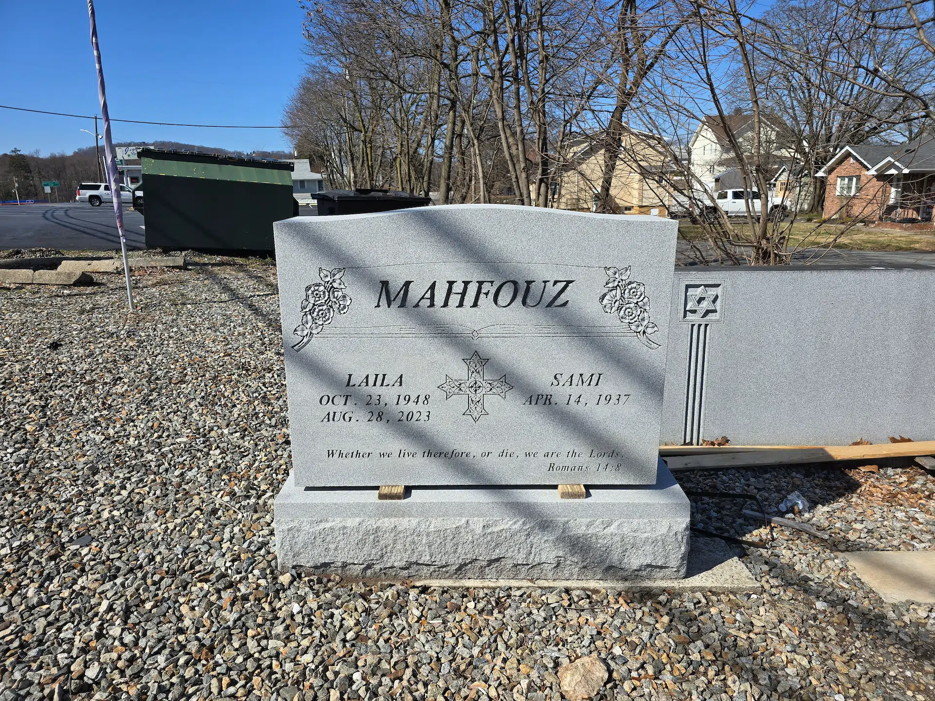Granite Angel-Themed Headstone hand-carved by Angel Memorials in NJ — image 1