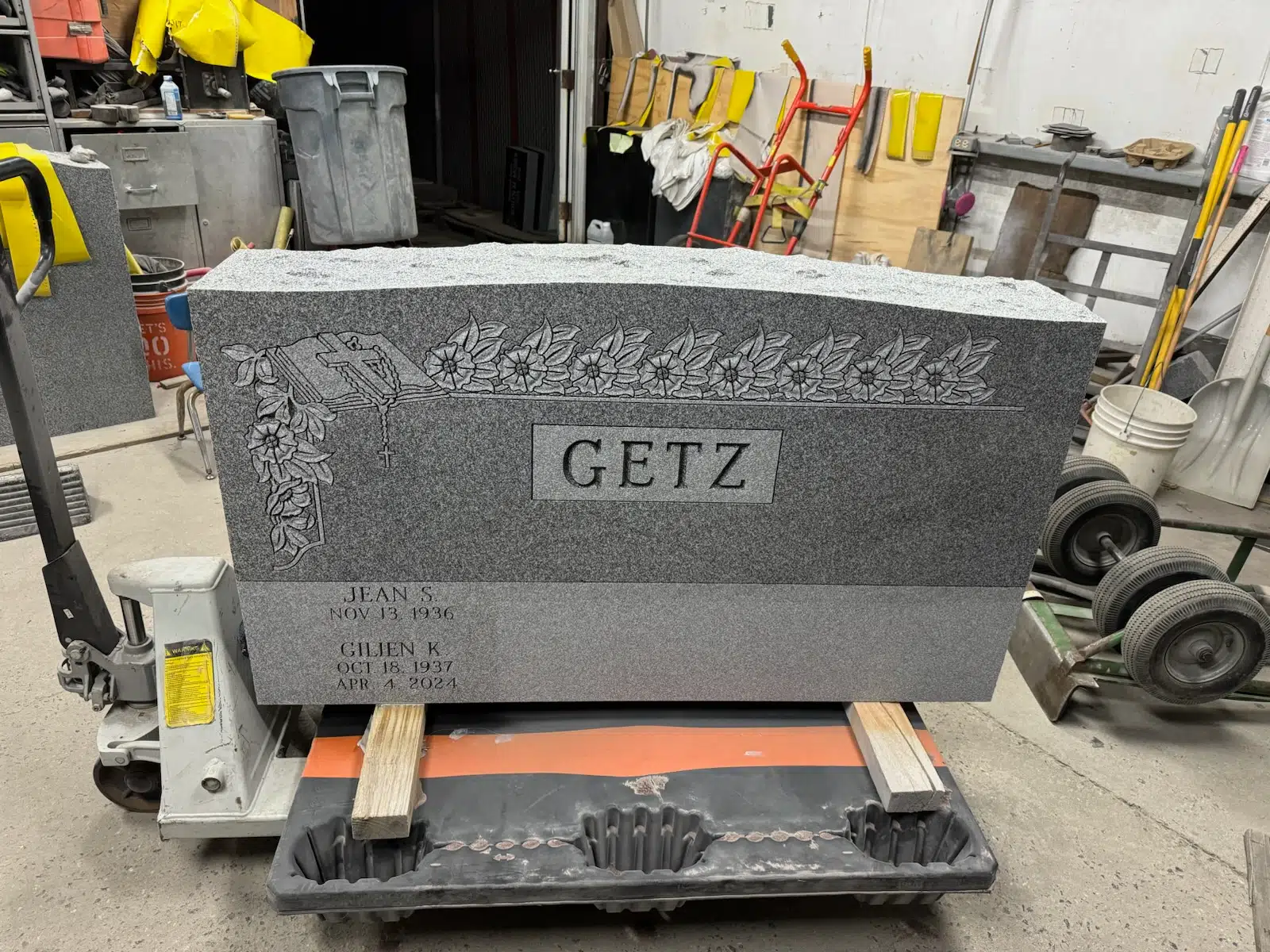 Granite Angel-Themed Headstone hand-carved by Angel Memorials in NJ — image 5